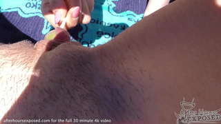 ���ोखिम भरा समलैंगिक बिल्ली चाट और पर खेल समुद्र तट में क्रोएशियाई