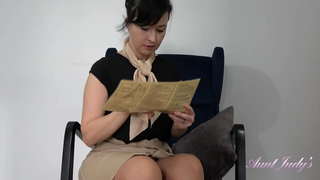 Malaking Suso, MILF, nag-aalaga ng paglipad Wanilianna - Upskirt, Panty, Stocking