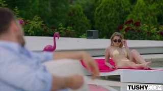 TUSHY เซ็กซี่ Eyla มีแรก anal ประสบการณ์กับพ่อน้ำตาล